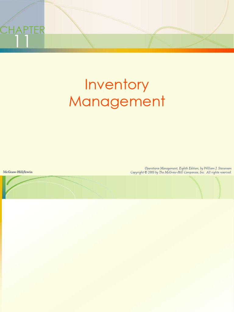 Chap011 - Inventory Management | PDF | Inventory | Management Accounting
