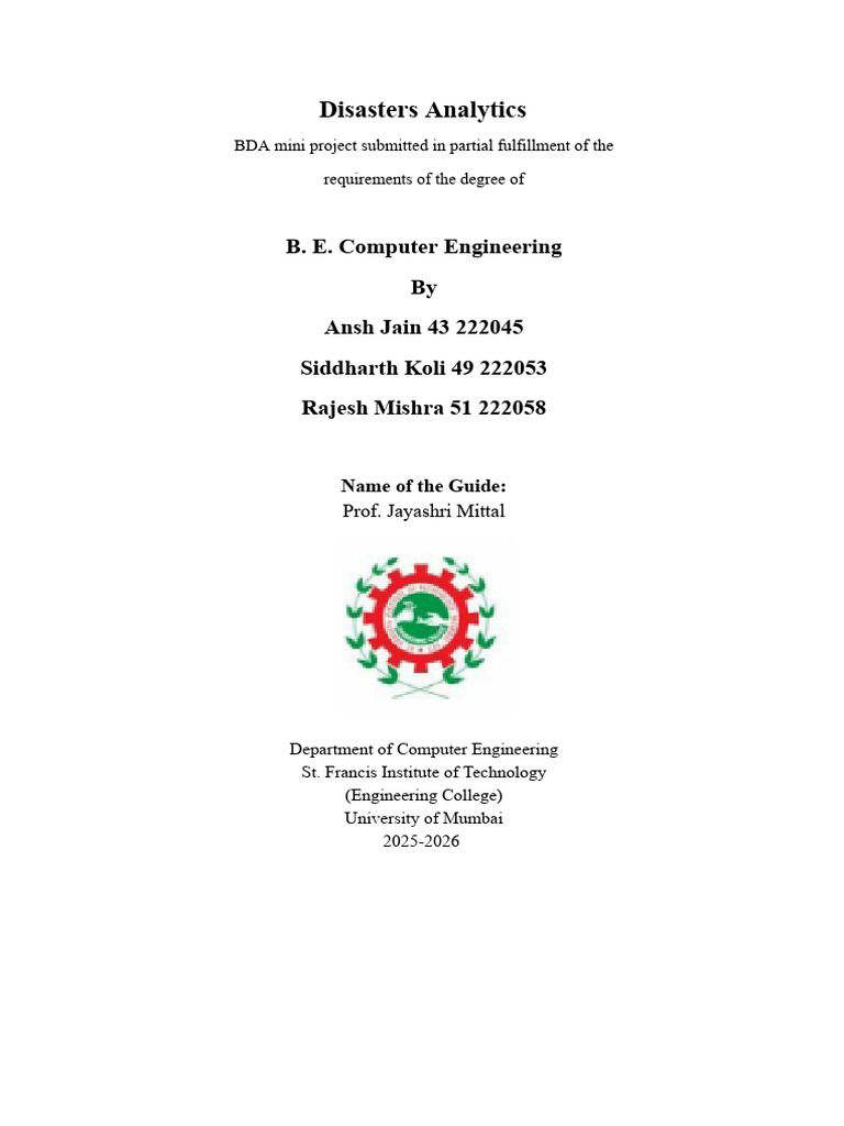 BDA-REPORT | PDF | Data Analysis | Electronic Health Record