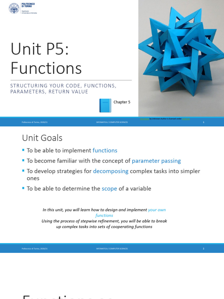 Unit P5 - Functions (33787694) | PDF | Parameter (Computer Programming ...