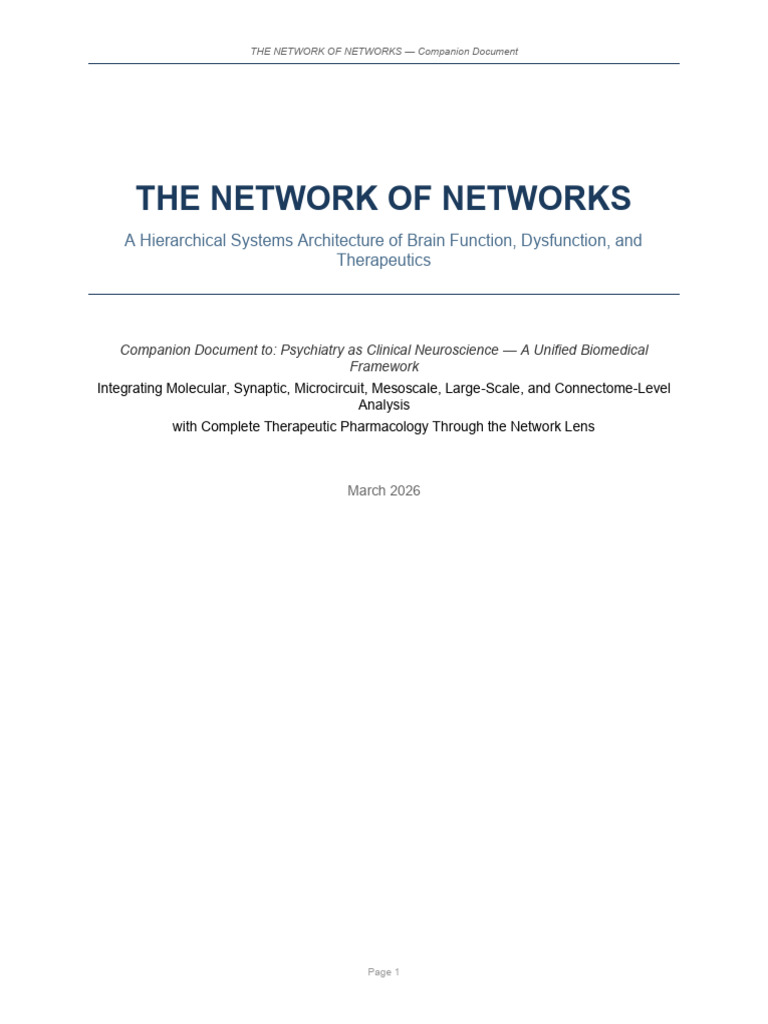 Full Network of Networks Framework of Brain and Body | PDF | Synapse ...