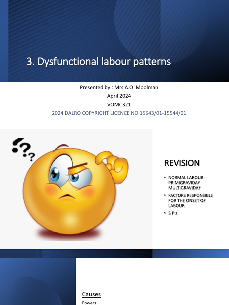 3. DYSFUNCTIONAL LABOUR PATTERNS | PDF | Childbirth | Midwifery