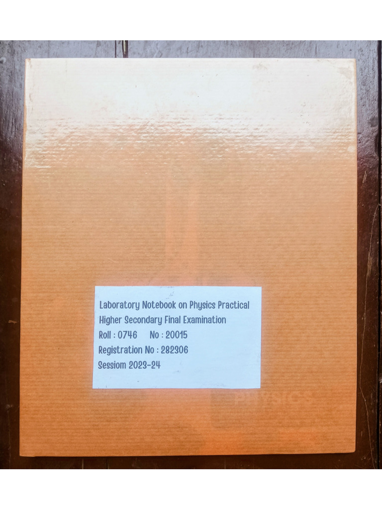 Physics Lab Practical Notebook | PDF