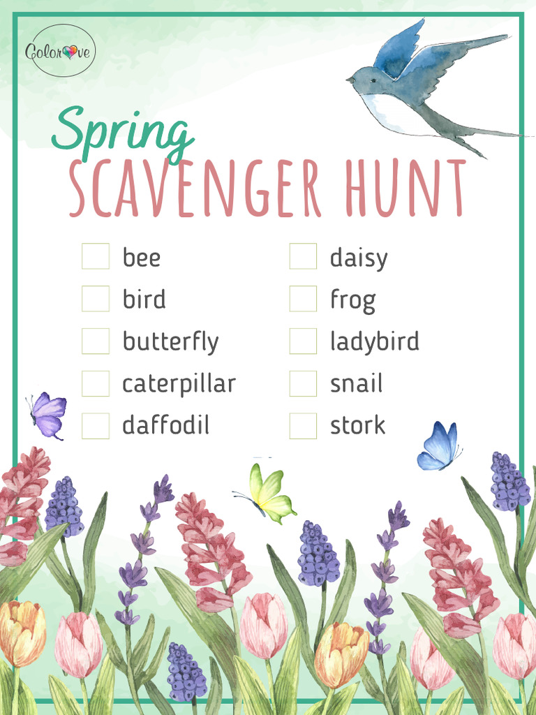 Spring Scavenger Hunt | PDF
