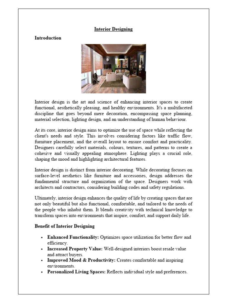 Interior Design Costing | PDF | Interior Design | Depreciation