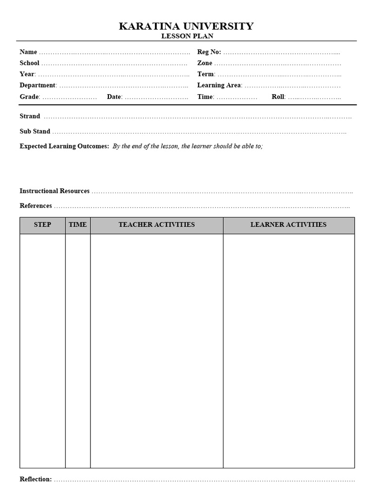 NEW Lesson Plan | PDF