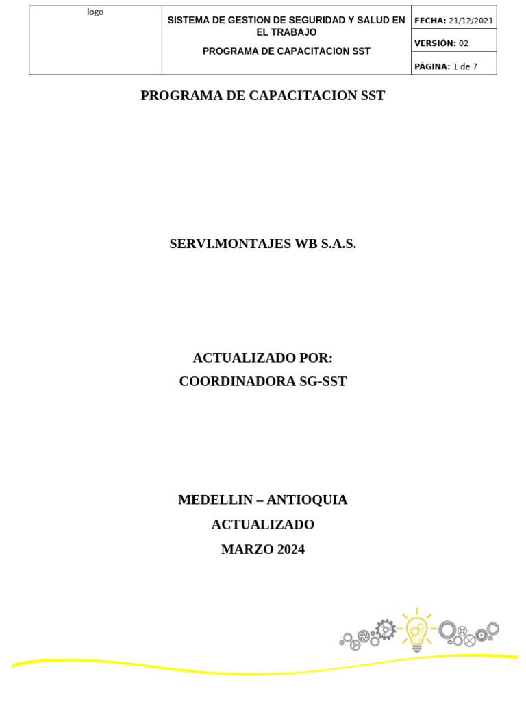 Programa de Capacitacion | PDF | Business | Creación de capacidad