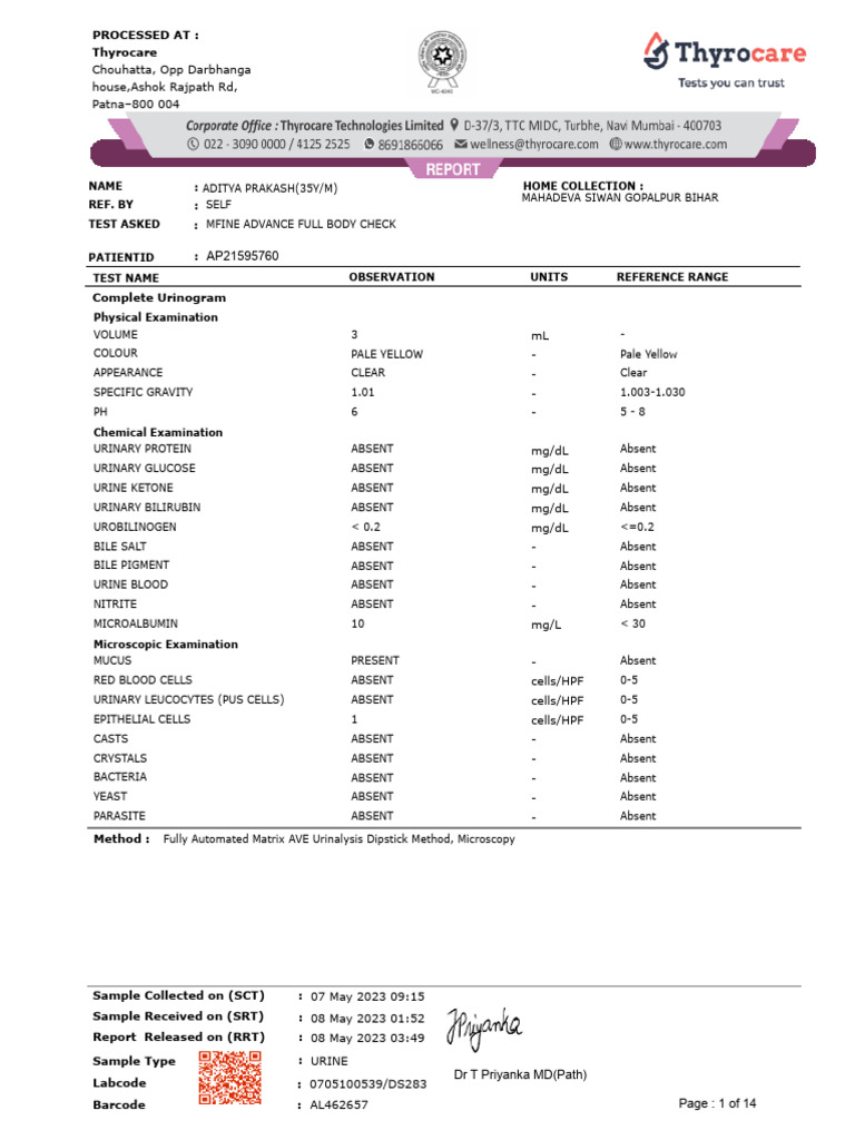 Mfine report | PDF | Medical Specialties | Clinical Medicine