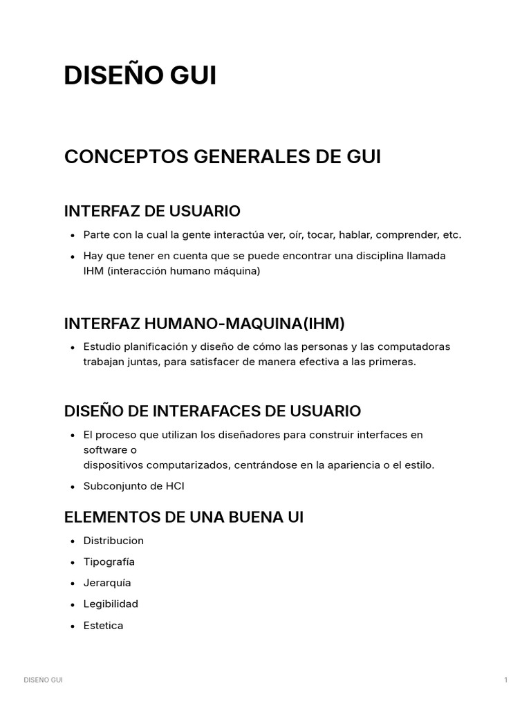 DISEÑO_GUI | PDF | Interfaces gráficas de usuario | Usabilidad