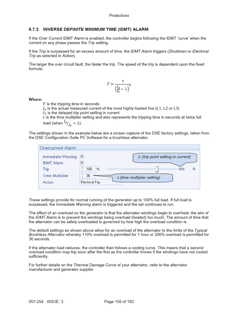 056-010 Overcurrent Protection Curve | PDF | Electric Generator ...