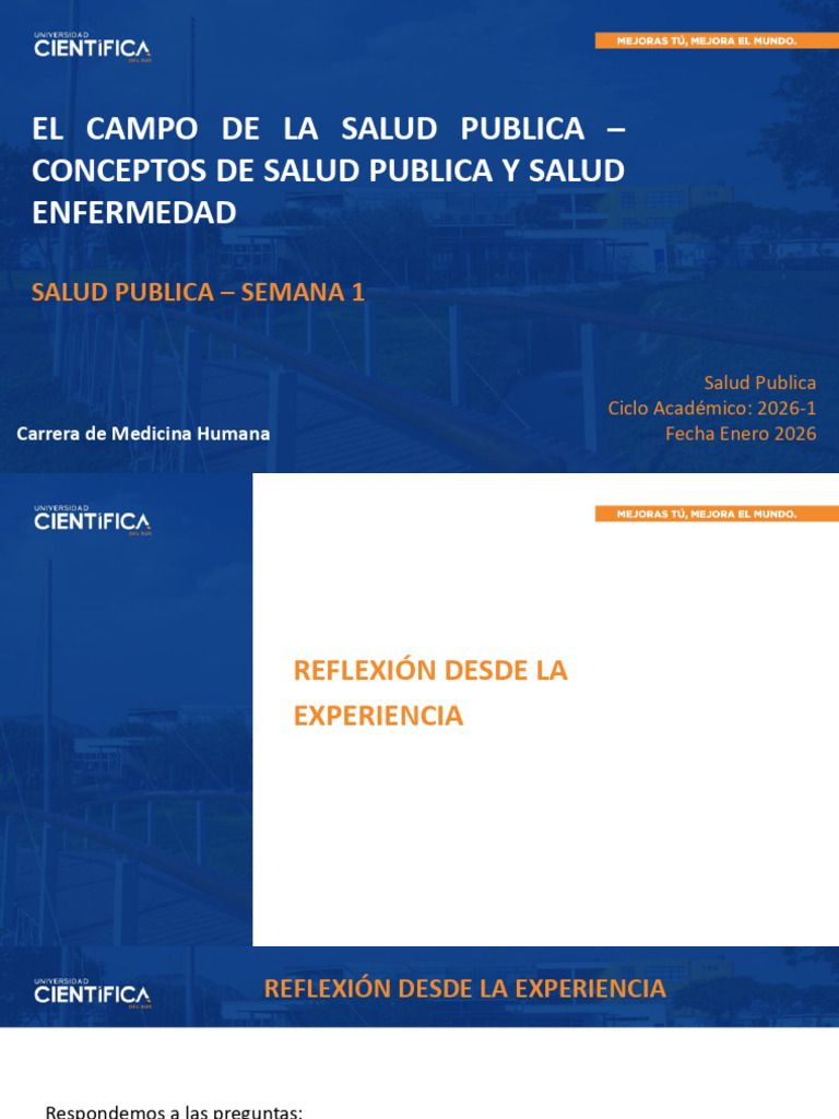 Ppt Salud Publica Sem-01 Sesion-01 2026-1 | PDF | Promoción de la salud ...