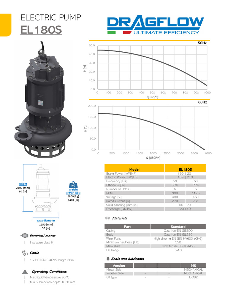 Electric Pump 180s_eng[1] | PDF | Pump | Mechanical Engineering
