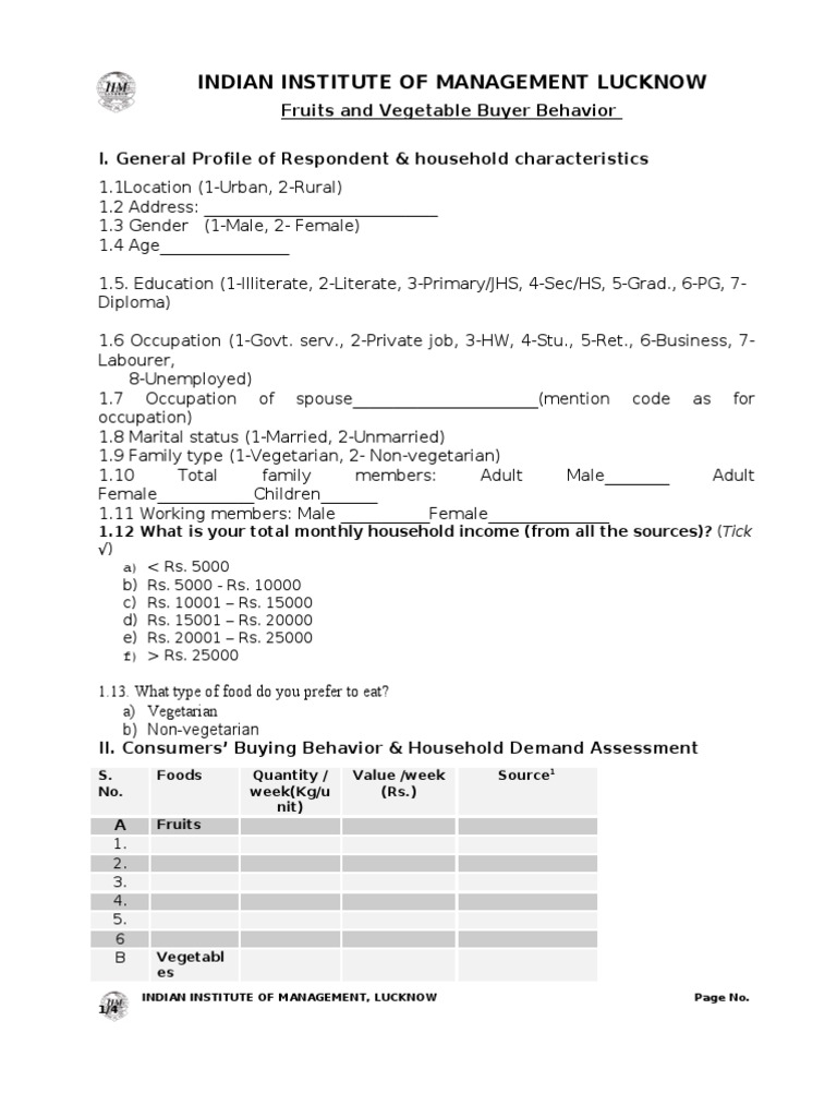 Fruits Vegetable Questionnaire Updated Vegetables Grocery Store