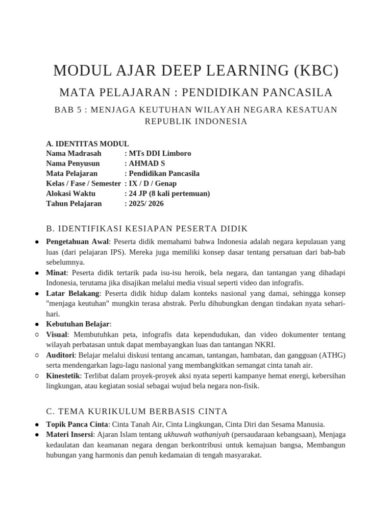 Modul Ajar Deep Learning Bab 5 | PDF