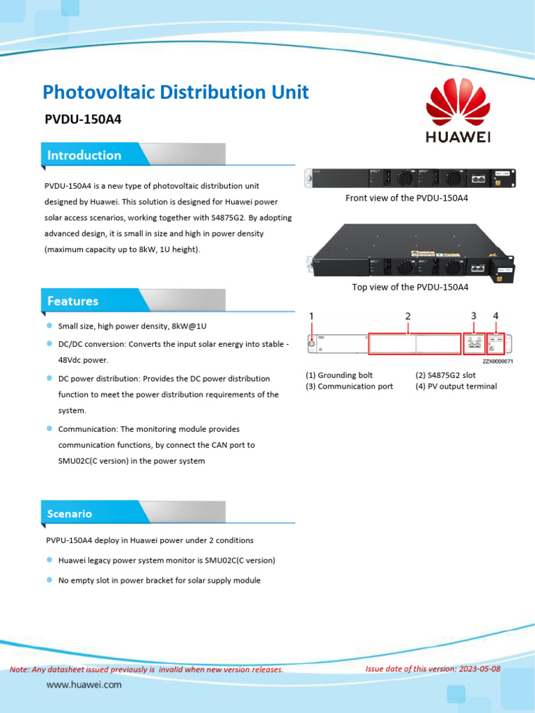 Datasheet PVDU-150A4 (01076602) (20230329) | PDF | Photovoltaics ...