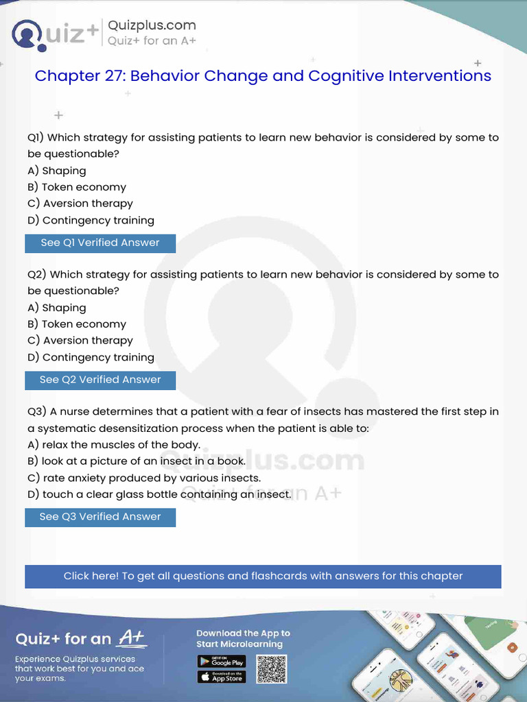 Which Strategy for Assisting Patients to Learn New Behavior is ...