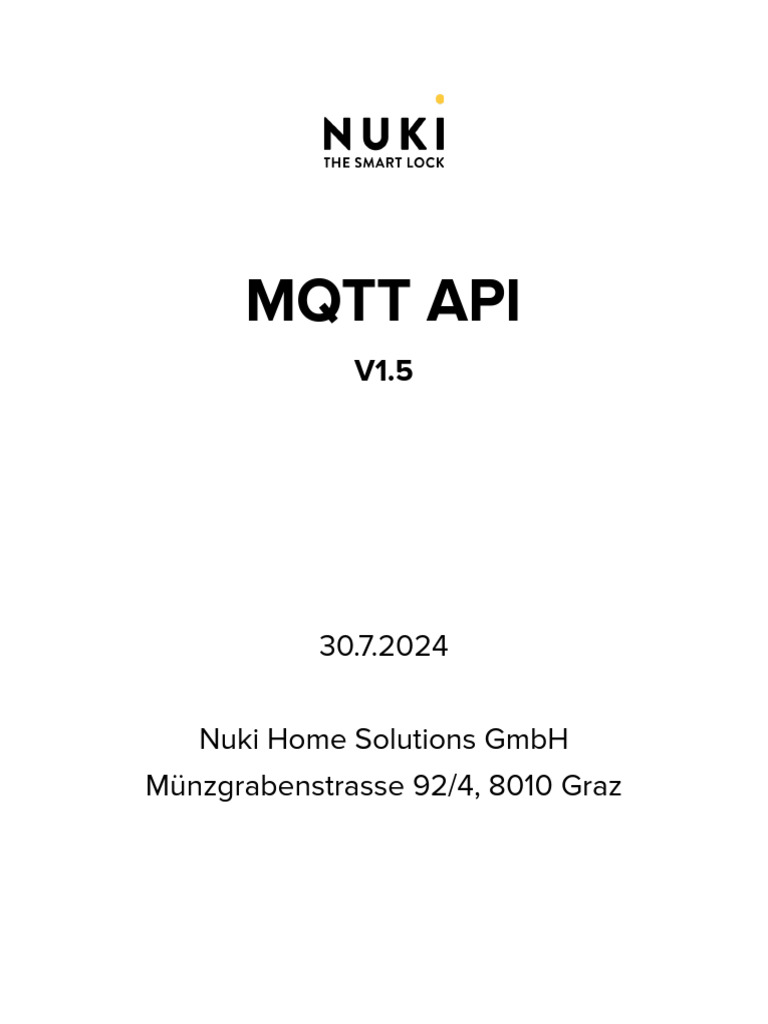 20240730 MQTT API 1.5 | PDF