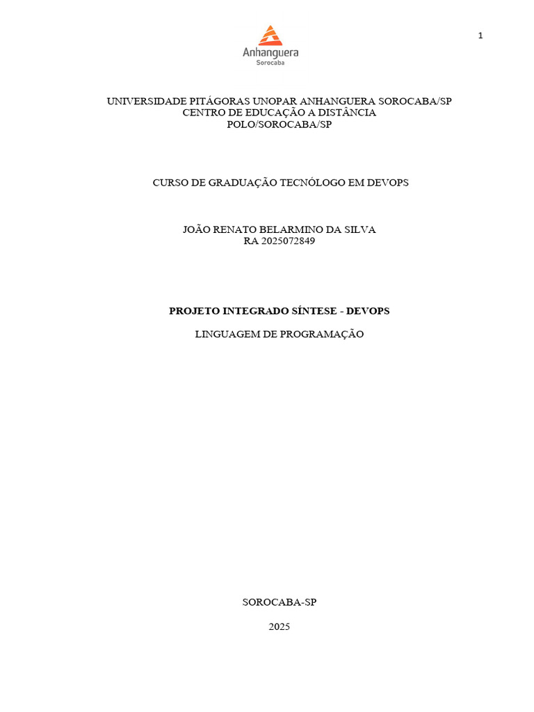 Atividade 03 Pronta João | PDF | Python (linguagem de programação ...