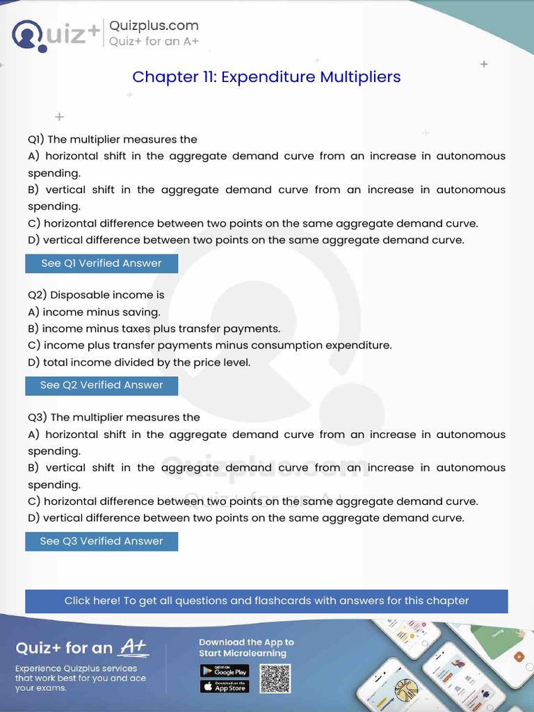 The Multiplier Measures The | PDF | Fiscal Multiplier | Federal Reserve