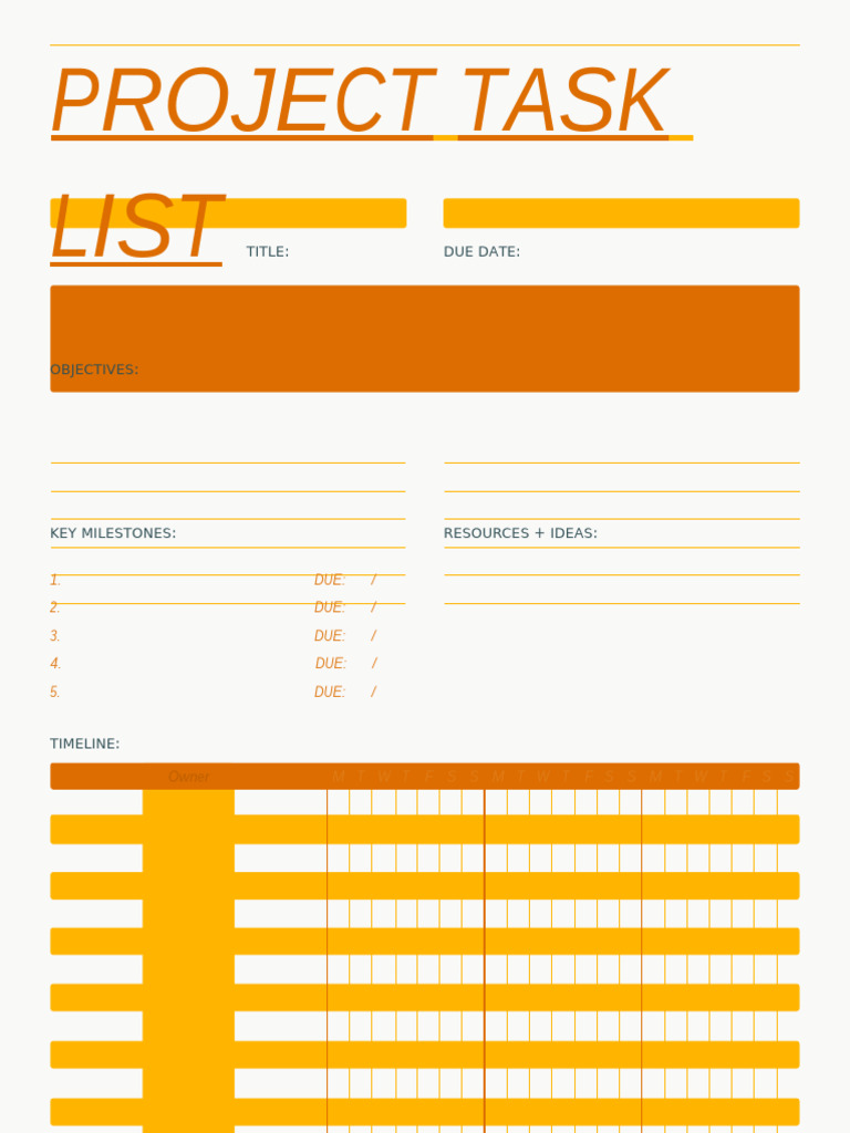 Task List Template 06 | PDF