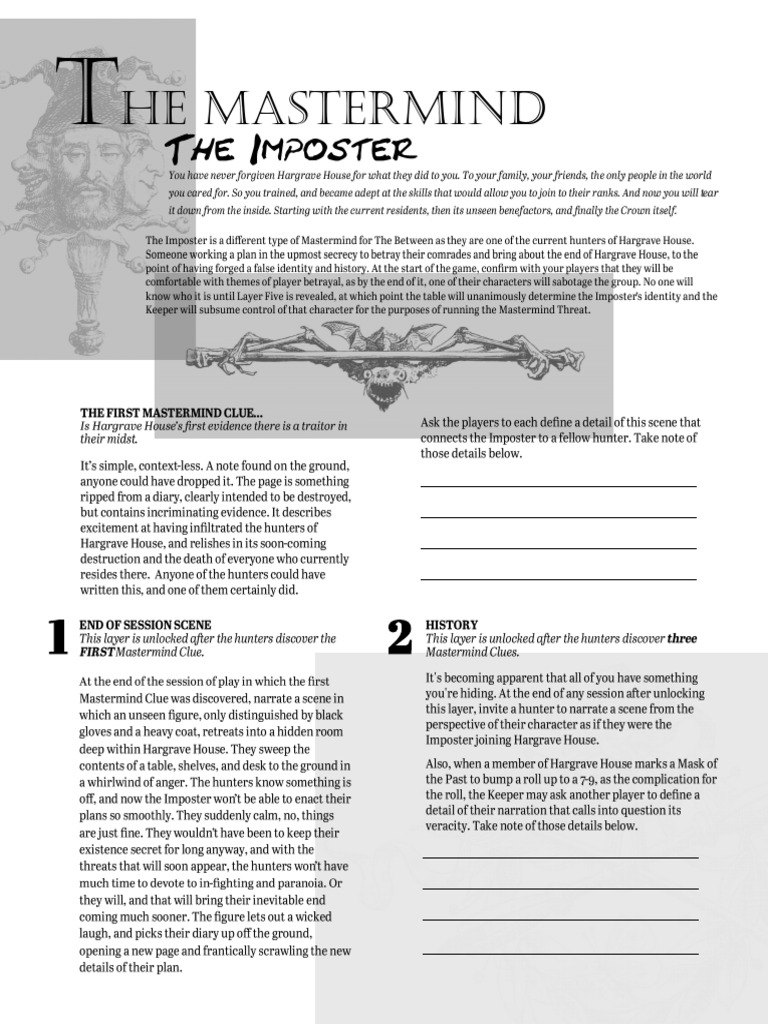 The Imposter Mastermind | PDF