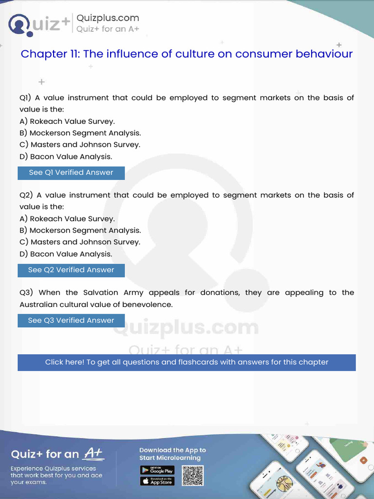 A Value Instrument That Could Be Employed to Segment Markets on the ...