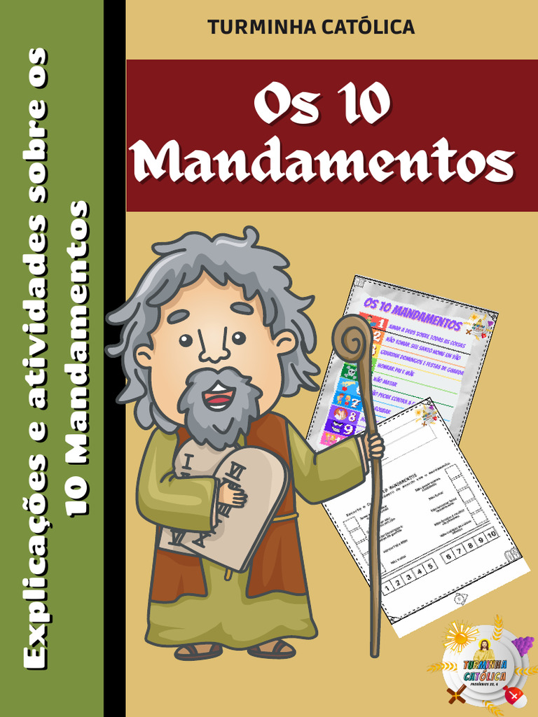 Material+06+ ++Os+10+Mandamentos+ +Leitura,+Colorir+e+Exercícios | PDF ...