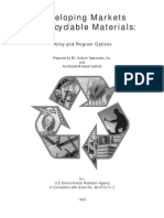 Developing Markets For Recyclable Materials:: Policy and Program Options
