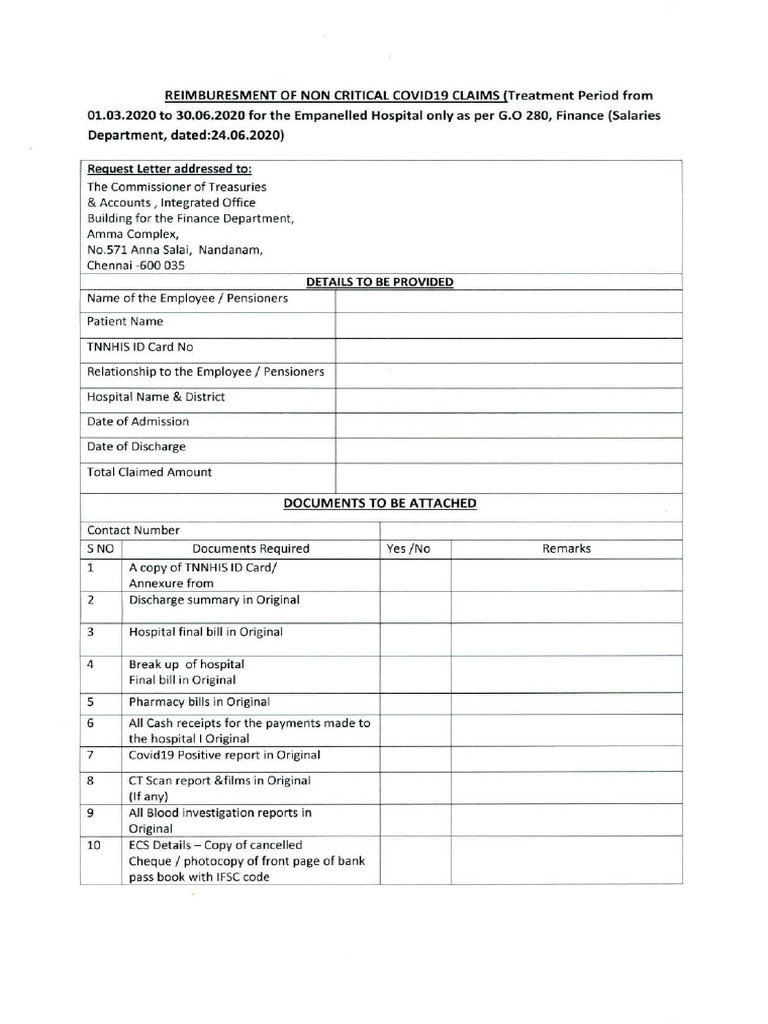 NHIS Claim Format | PDF