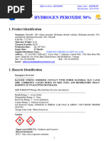 Hydrogen Peroxide 30% Safety Data Sheet | PDF | Hydrogen Peroxide ...