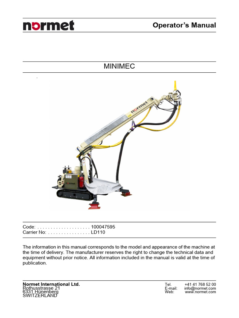 Operator S Manual | PDF | Mechanical Engineering