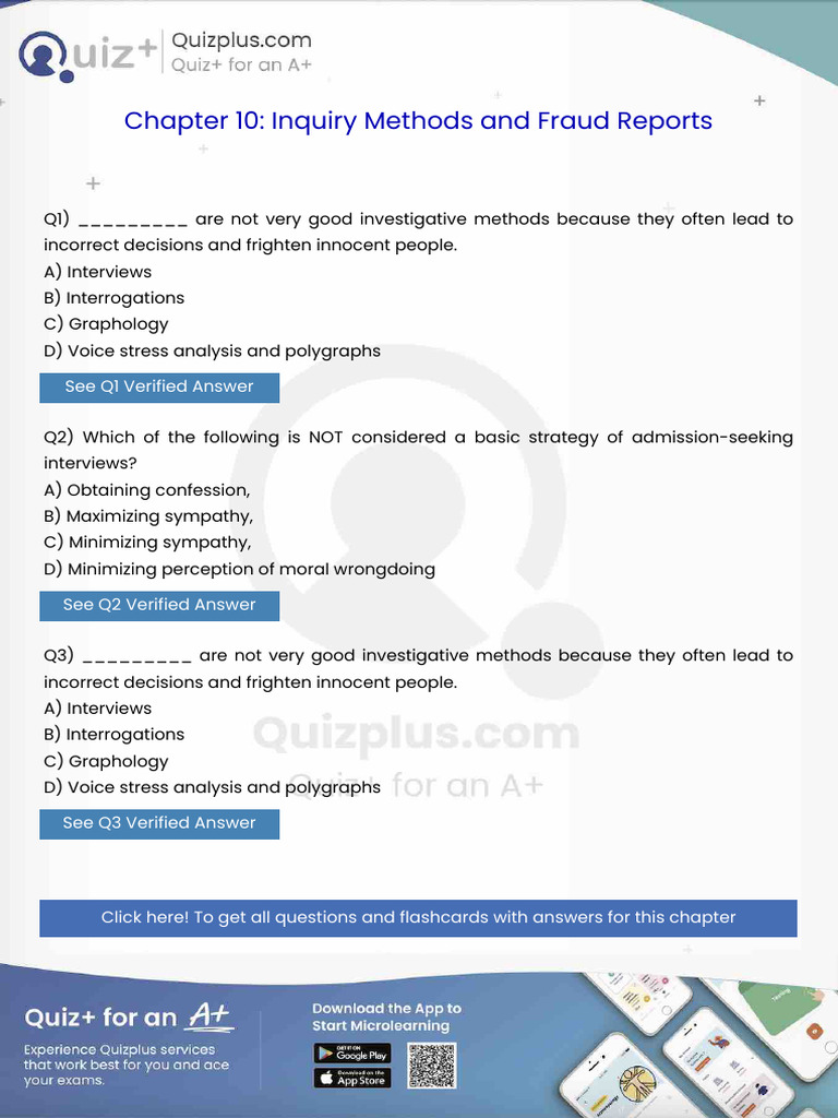 Are Not Very Good Investigative Methods Because They Often Lead to ...