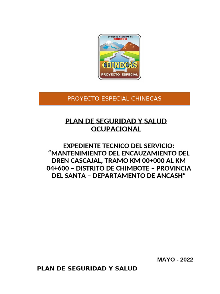 Plan de Seguridad en Obra | PDF | Seguridad y salud ocupacional | Buceo ...