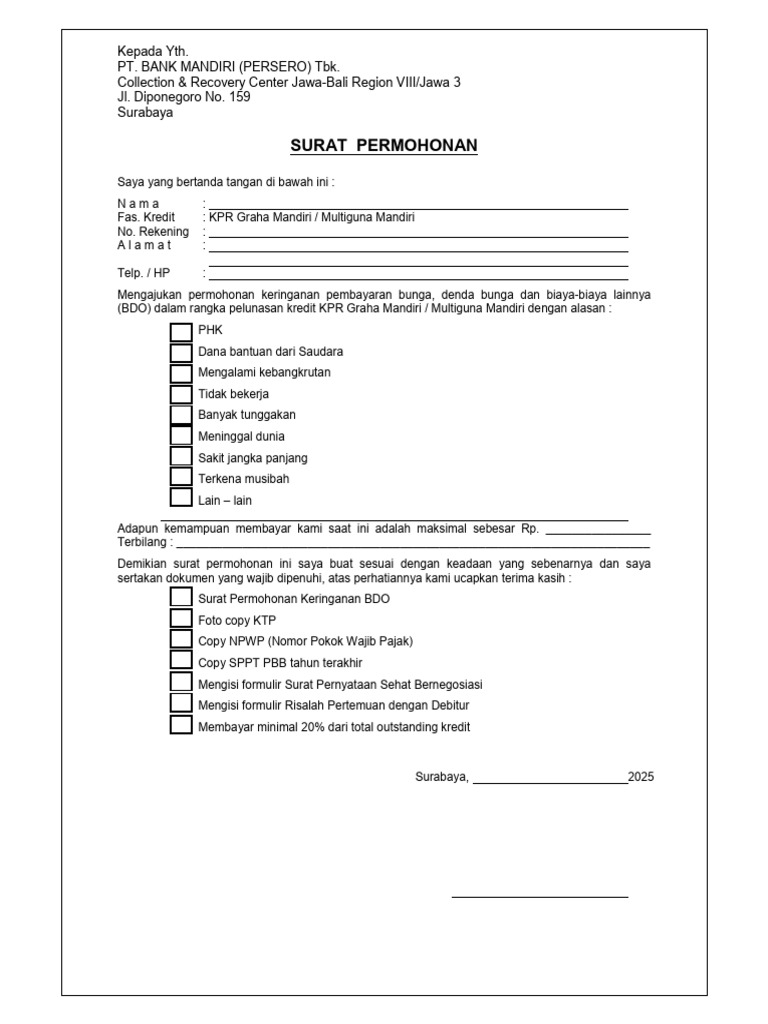 Form Bdo 2025 | PDF