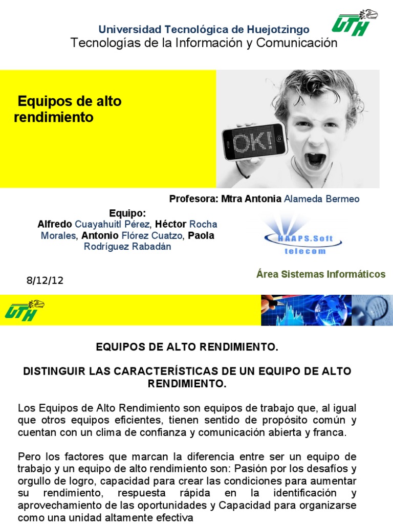 Equipos De Alto Rendimiento Pdf Toma De Decisiones Innovación