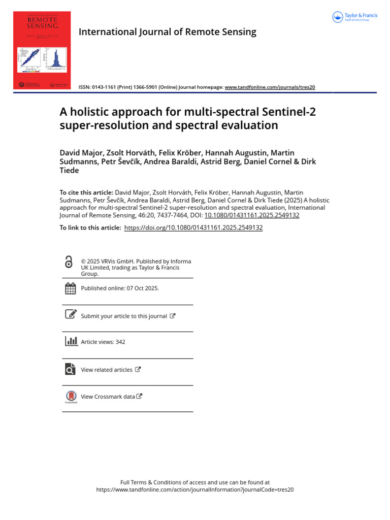 A holistic approach for multi-spectral Sentinel-2 super-resolution and ...