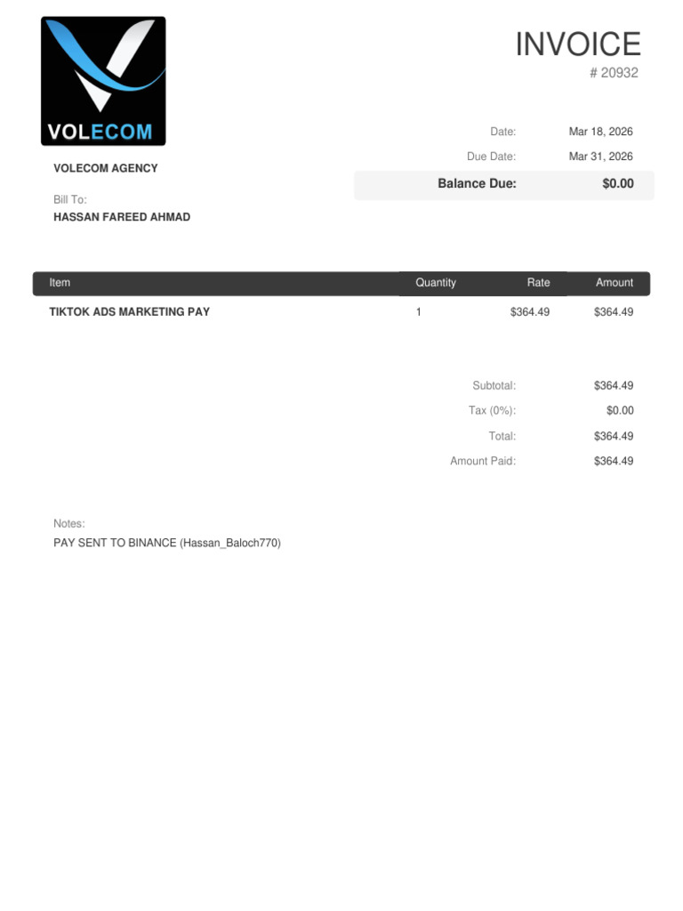 Invoice 20932 | PDF
