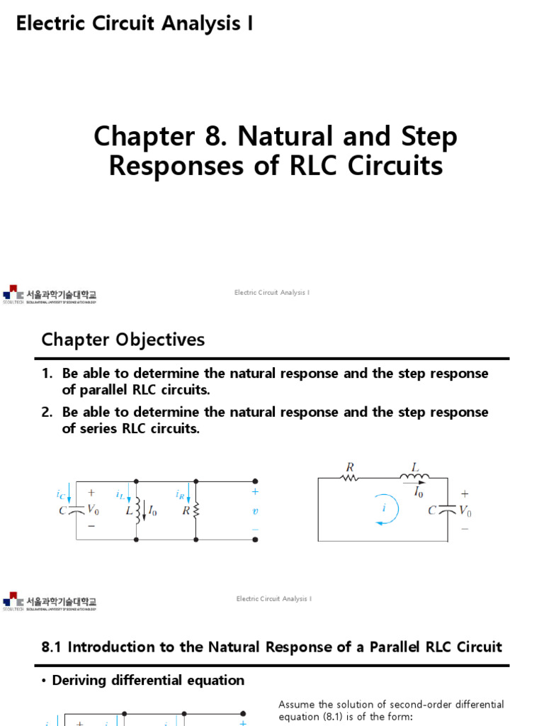 CH 8. Natural and Step Responses of RLC Circuits | PDF | Damping ...