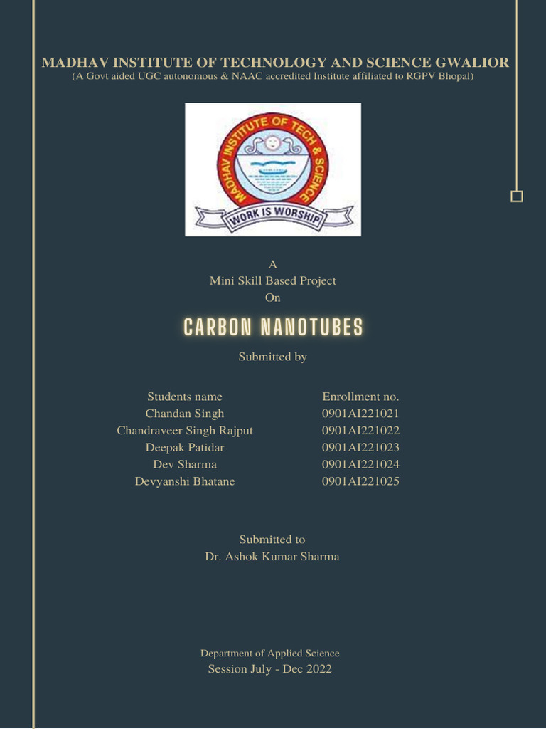 Carbon Nanotubes Project | PDF | Carbon Nanotube | Carbon