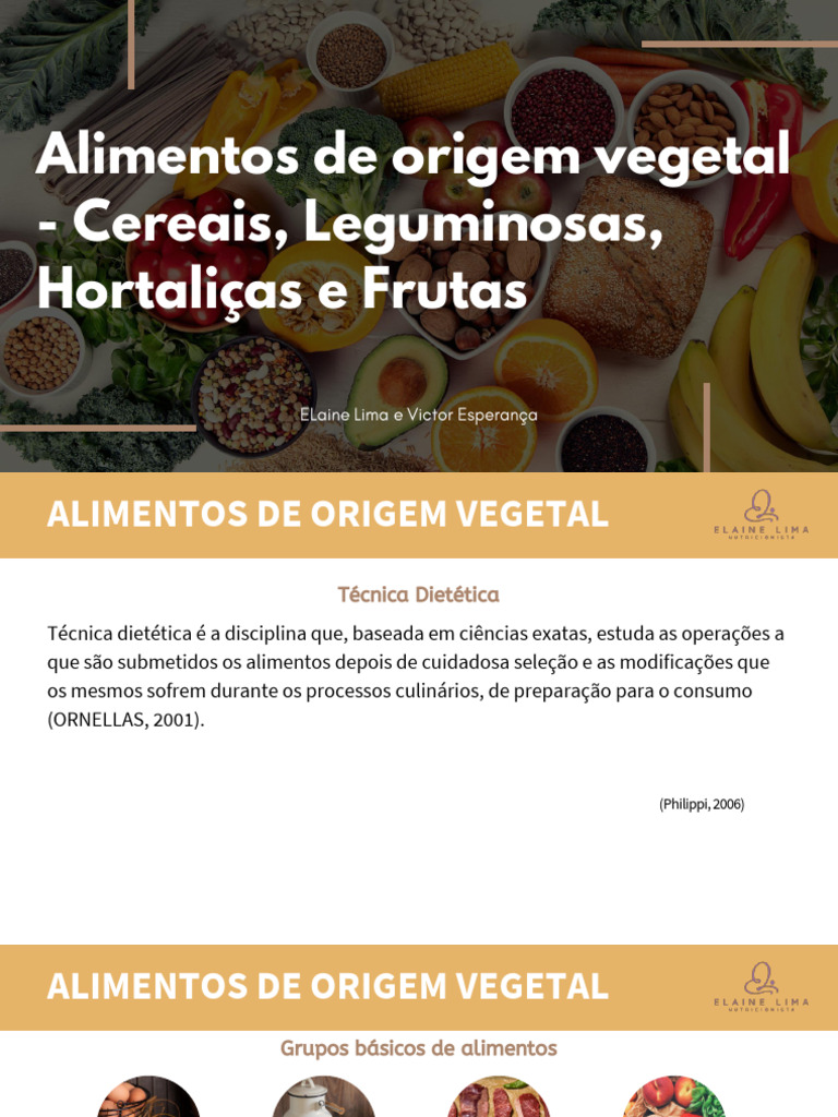 EEA - Aula de Alimentos de Origem Vegetal _turma Victor | PDF ...