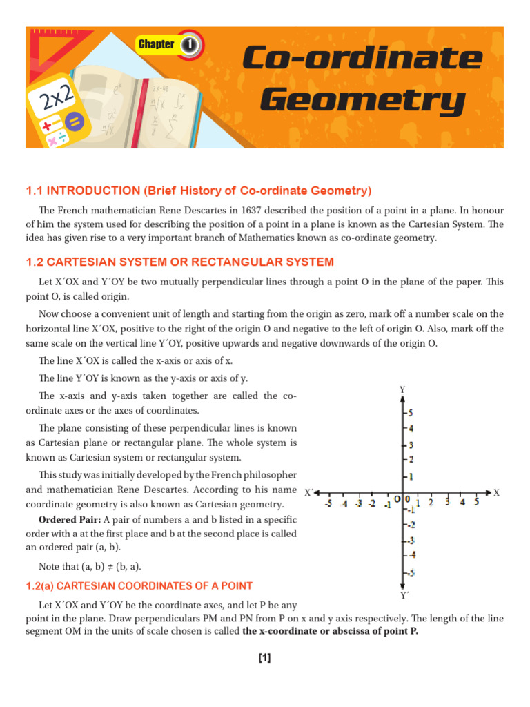 Math Class IX Chap 01 (Co Ordinate) | PDF | Cartesian Coordinate System ...