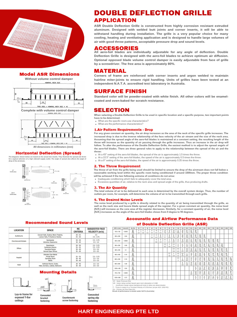 Air Grilles Diffuser Pages 2 | PDF | Duct (Flow) | Mechanical Engineering