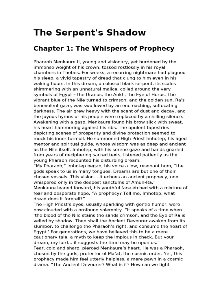The Serpent's Shadow | PDF | Pharaoh | Ancient Egypt