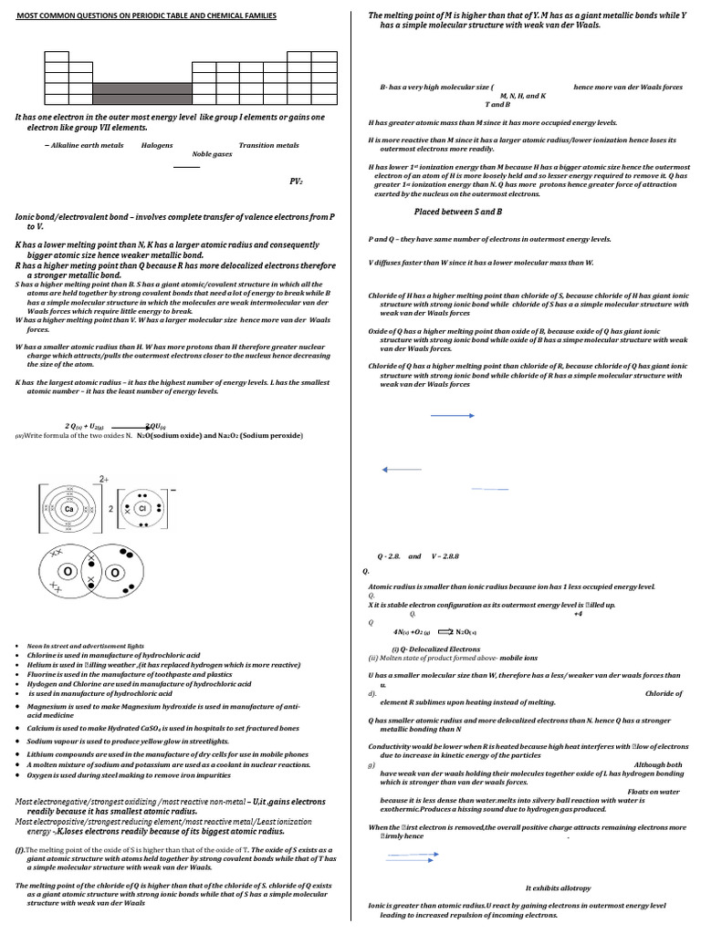 Periodic | PDF | Chemical Bond | Ion