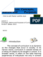 Curriculum: Concepts, Nature and Purposes: Click To Edit Master Subtitle Style