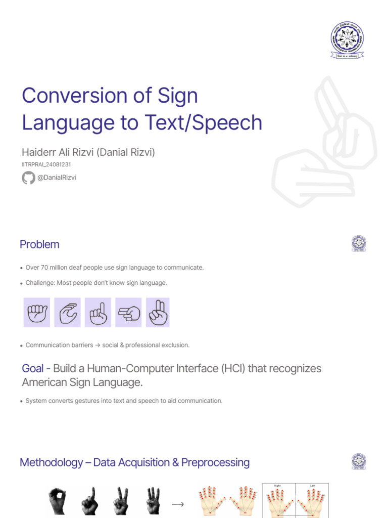 American Sign Language System | PDF