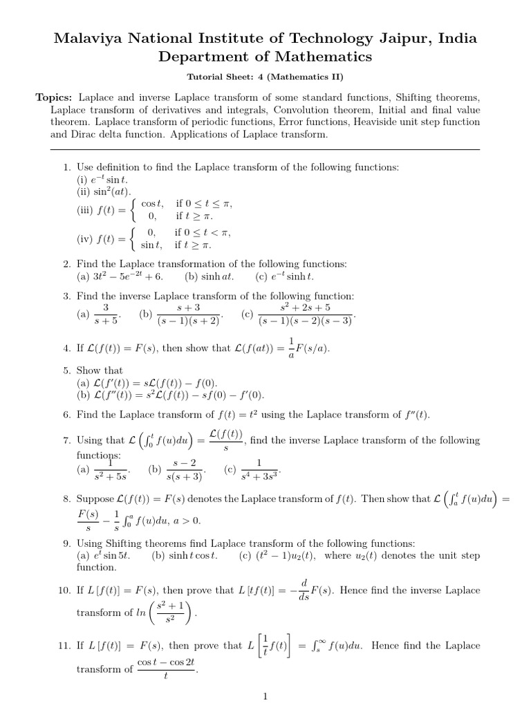 Tutorial Sheet 4 MAT151 2025 26 LT | PDF