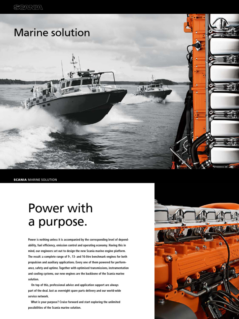Brochure Scania Marine Engines | PDF | Marine Propulsion | Engines