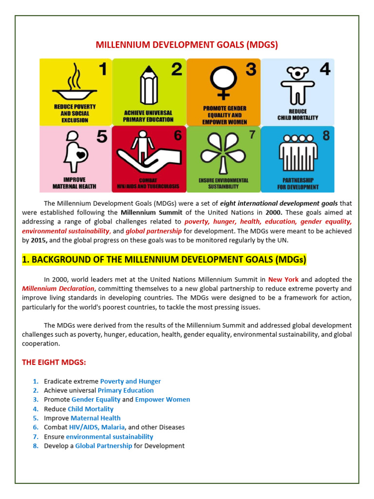 1. MDGs & SDGs | PDF
