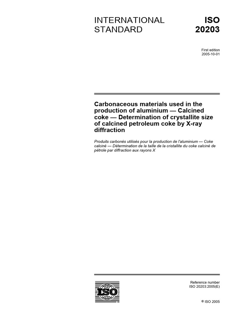 ISO 20203-2005 | PDF | International Organization For Standardization
