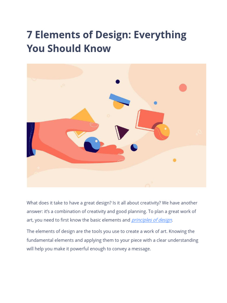 7 Elements of Design | PDF | Composition (Visual Arts) | Magenta